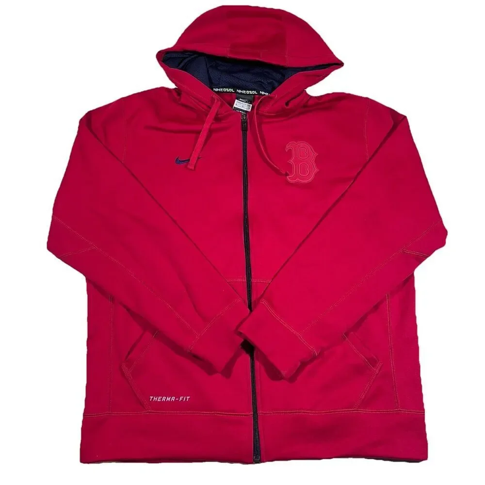 Boston Red Sox Nike Bsbl Therma Fit Full Zip Hooded Sweatshirt Men's Medium